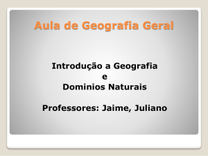 Aula de Geografia Geral