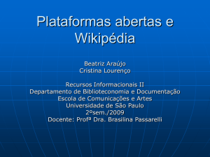 Plataformas abertas e Wikipédia