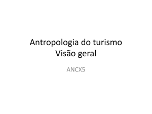 Antropologia do turismo Visão geral