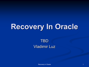 Recovery In Oracle