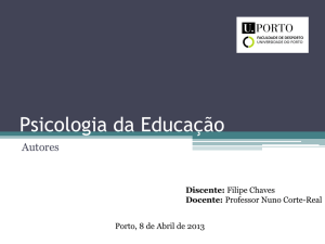 Filipe Chaves - Psicologia da Educação