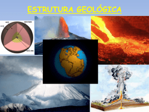 slides de tectonismo, vulcões e abalos símicos