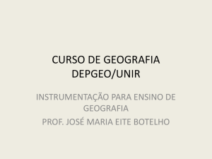CURSO DE GEOGRAFIA DEPGEO/UNIR