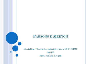 Parsons e Merton - Ideias Concretas