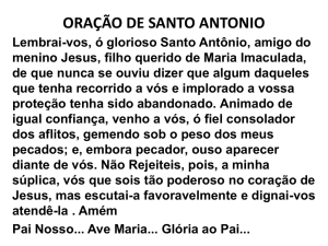 ORAÇÃO DE SANTO ANTONIO