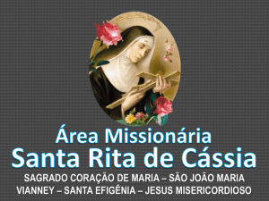 Apresentação do PowerPoint - Área Missionária Santa Rita de Cássia