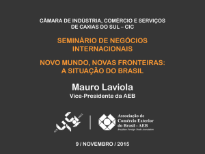 Seminário de Negócios Internacionais - NOV 2015