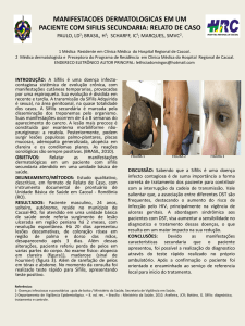 manifestações dermatológicas em um paciente com sífilis secundária
