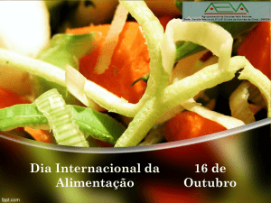 Dia Internacional da Alimentação 16 de Outubro