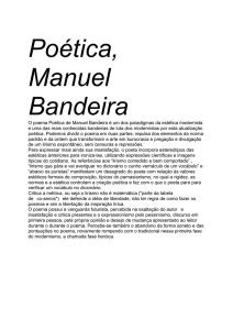 Poética, Manuel Bandeira - Vanguardas e Semana de Arte Moderna