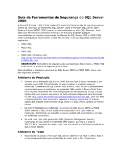 Guia de Ferramentas de Segurança do SQL Server 2000