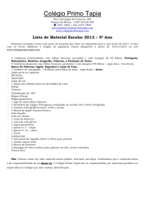 Lista de Material Escolar 2012