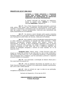 projeto de lei nº - Câmara Municipal de Cachoeiro de Itapemirim