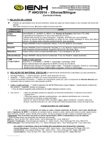 RELAÇÃO DE LIVROS - 6ª SÉRIE/2000 - 33horas