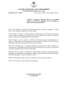 Projeto de Lei nº 27.2013 - Câmara Municipal de São Francisco de