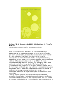 Revista nº2, 2º Semestre de 2005, GFE/Instituto de Filosofia da