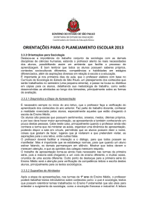 Orientações para Primeiros Dias de atividades 2013.