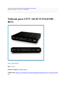 Nobreak para CFTV 16CH UCF16.0/100