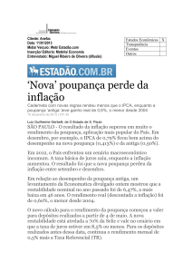 11/01/2013 - Veículo: Estadão Nova poupança perde da