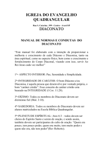 manual do diacono - Diaconato Quadrangular Avaré