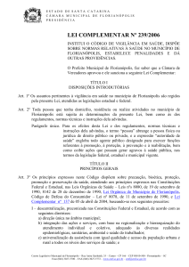 lei complementar nº 239 - Governo do Estado de Santa Catarina