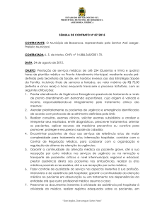da inexecução do contrato - Prefeitura Municipal de Bossoroca