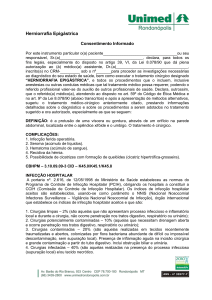 infecção hospitalar - Unimed Rondonópolis