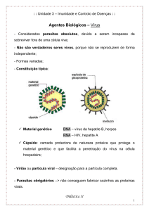 Agentes Biológicos - Vírus - Moodle @ FCT-UNL
