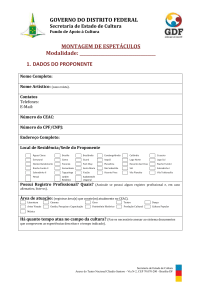 Formulário de Inscrição - Fac-DF