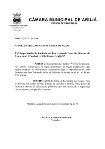 Gabinete do Vereador Vicente Nasser (Souzão) INDICAÇÃO Nº