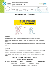bullying não é legal!