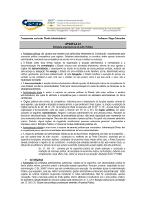 Apostila 03 – D. Administrativo I – Estrutura organizacional da AP