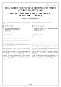 declaration and power of attorney for patent