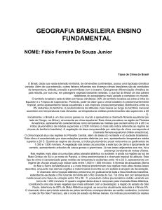GEOGRAFIA BRASILEIRA ENSINO FUNDAMENTAL NOME: Fábio