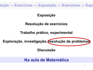 AT06 - A resolução de problemas no ensino da Matemática