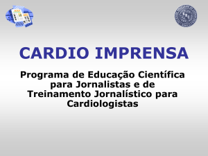 projeto coração na mídia - Sociedade Brasileira de Cardiologia