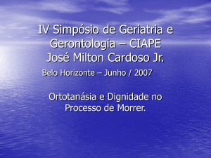 IV Simpósio de Geriatria e Gerontologia – CIAPE José Milton