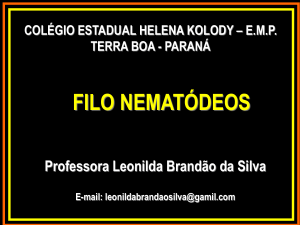 Filo Nematódeos - Professora Leonilda