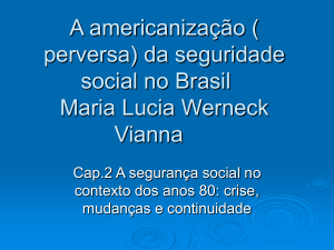 da seguridade social no Brasil Maria Lucia