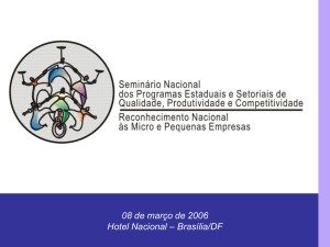 Brasília/DF III Seminário Nacional dos Programas Estaduais e