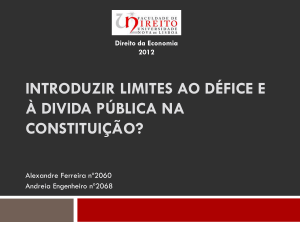 Introd. limites ao défice na CRP - Apres A. Ferreira, A. Engenheiro