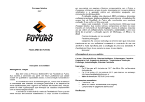 Processo Seletivo - Faculdade do Futuro