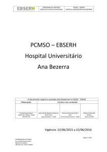 PCMSO – EBSERH Hospital Universitário Ana Bezerra