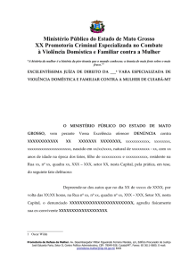 Ministério Público do Estado de Mato Grosso XX Promotoria