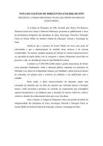NOTA DO COLÉGIO DE DIRIGENTES (COLDIR) DO IFPI