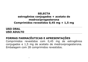 SELECTA estrogênios conjugados + acetato de