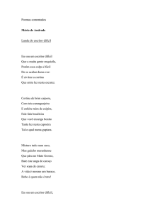Poemas comentados Mário de Andrade Lundu do escritor