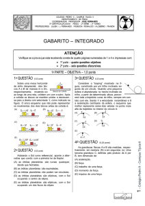 gabarito - 2º turno - 2ª série - 2016 - integrado