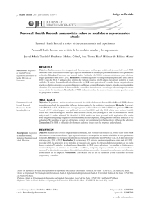Personal Health Record: uma revisão sobre os modelos e