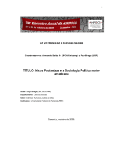 TÍTULO: Nicos Poulantzas e a Sociologia Política norte